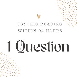 Psychic medium 1-Question READING SAME DAY spiritual insight tarot guidance clairvoyant empath New Store!!!