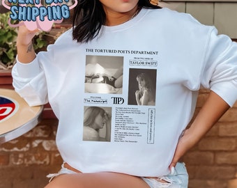 The Tortured Poets Department Sweatshirt, TS New Album T Shirt, Gift for Swiftie Fan, Ts Hoodie, TTPD Merch Sweater, New Album Era Tee