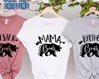 Funny Bear Family Sweatshirt, Matching Family Sweatshirts, Mommy and Me, Bear Sweatshirts, Plaid Bear, Bear Lover Hoodie, Mothers Day Gift