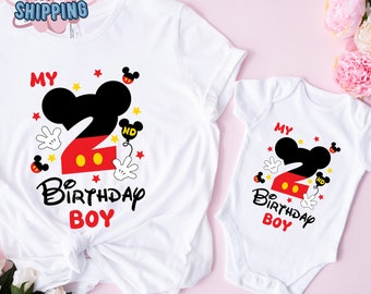 Customized Birthday Boy Shirt, Personalized Disney Shirt, Disney Birthday Gift, Disney Family Matching, Mouse Ears Shirt,First Birthday Gift