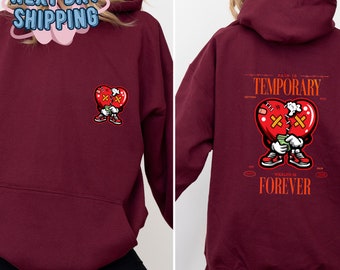 Pain is Temporary Wealth is Forever Sweatshirt, Motivational Hoodie, Inspirational Sweater, Getting Rich, Broken Heart Hoodie, Rich Gift