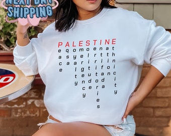 Felpa con definizione Palestina, felpa con cappuccio Palestine Lives Matter, diritti umani, maglietta Palestina libera, maglione Gaza, maglietta No War Peace