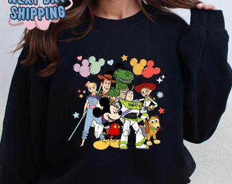 Movie Characters Sweatshirt, Disney World Sweatshirt, Disney Friends Hoodie, Disneyland Vacation, Cute Disney Sweatshirt,Matching Family Tee