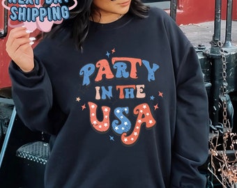 Sweat-shirt fête rétro aux États-Unis, célébration de la fête de l'indépendance, t-shirt du 4 juillet, t-shirt patriotique, pull de la liberté, sweat à capuche États-Unis