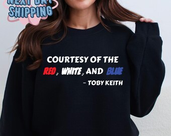 Sudadera Toby Keith, cortesía del rojo, blanco y azul, en memoria de Toby Keith, regalo del Día de los Caídos, amante de la música country, sudor patriótico