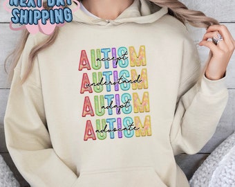 Accept Understand Love Autism Sweatshirt, Autism Hoodie, Awareness T Shirt, Therapist Gift, ADHD Sweaterhirt, Kindness Tee, Self Love Hoodie