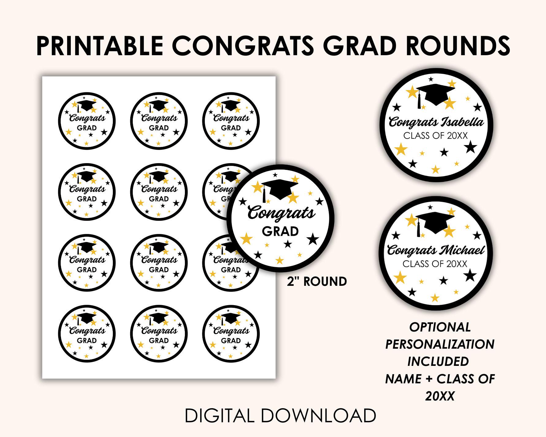 Congratulations Grad Banner – Dekoration Für Abschlussfeier, Schwarz, Klasse 2025