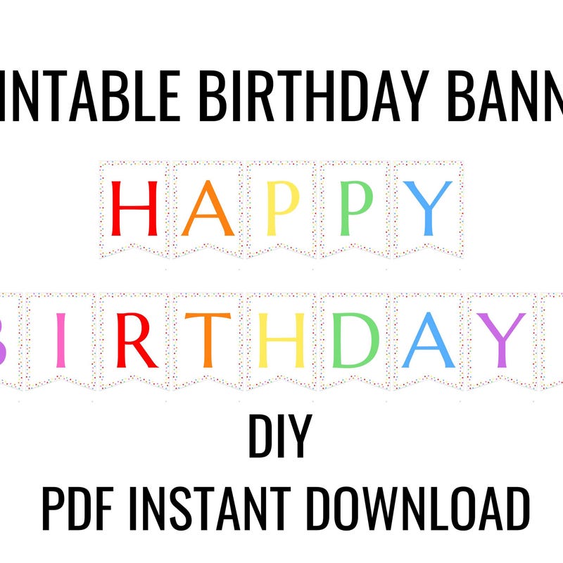 Happy birthday girlande zum ausdrucken - Etsy.de