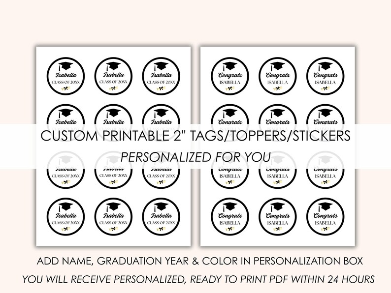 Personalized Graduation Stickers – Class of 2026 & Congrats | Custom ...