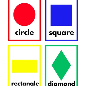 Formes imprimables pour tout-petits et enfants d'âge préscolaire | Apprentissage précoce | 11 cartes de forme | Utilisation en classe et à la maison | Téléchargement PDF
