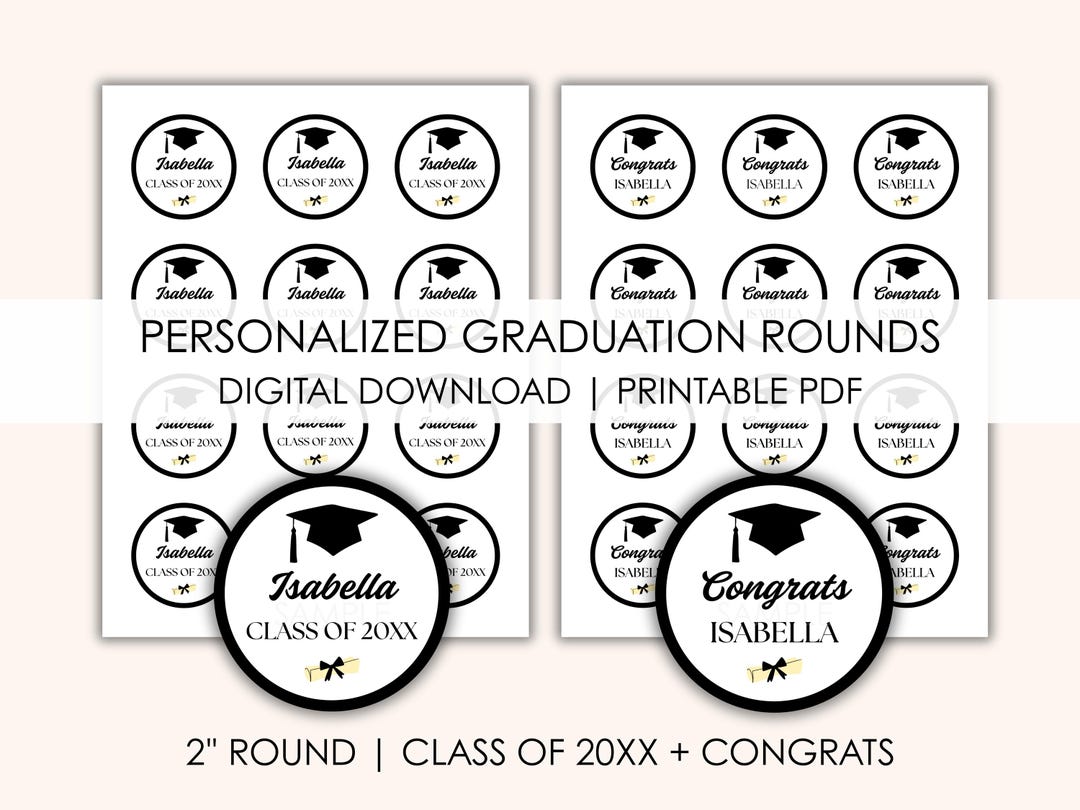 Personalized Graduation Stickers – Class of 2026 & Congrats | Custom ...