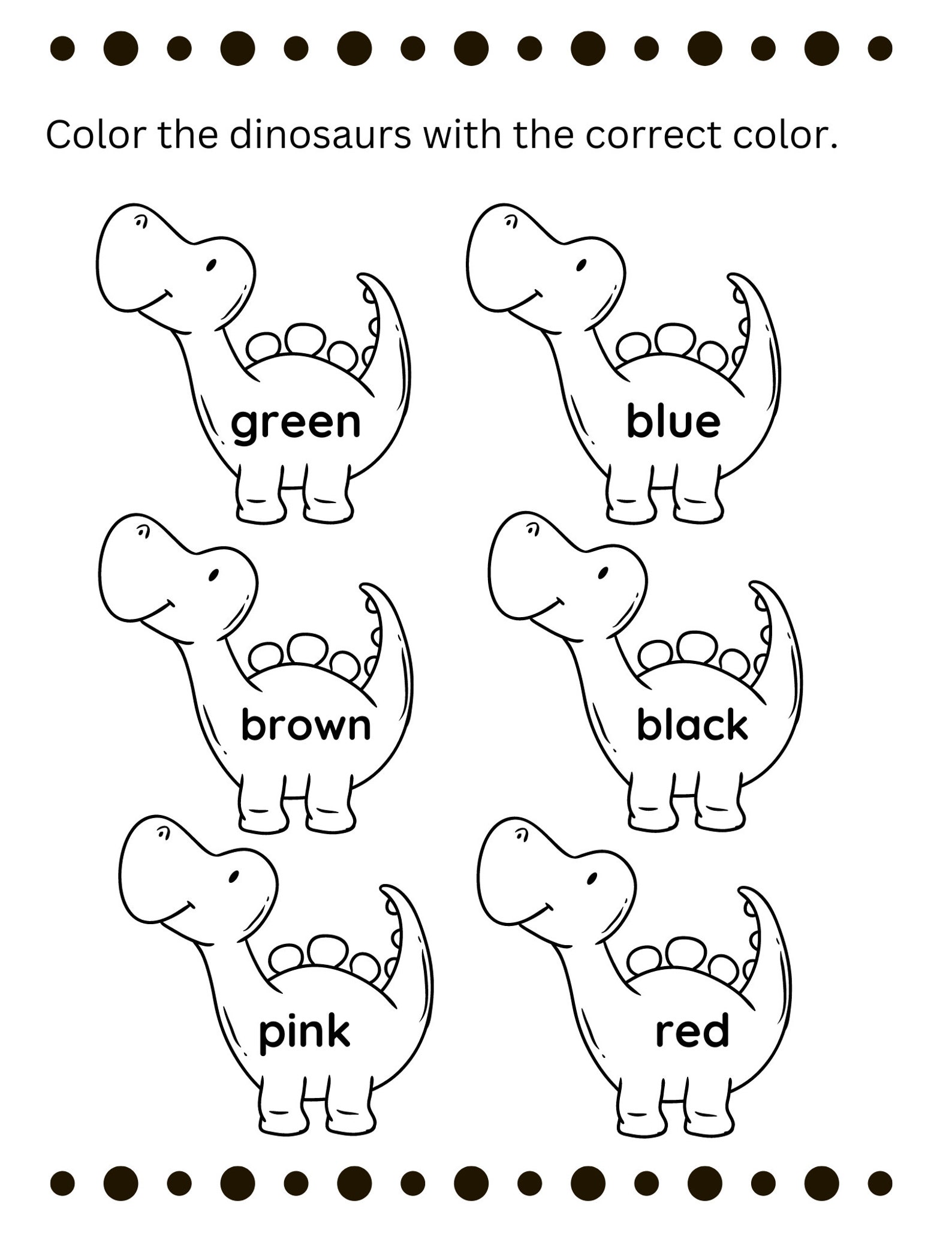 Printable Color Words Coloring Pages Read and Identify Colors Activity ...