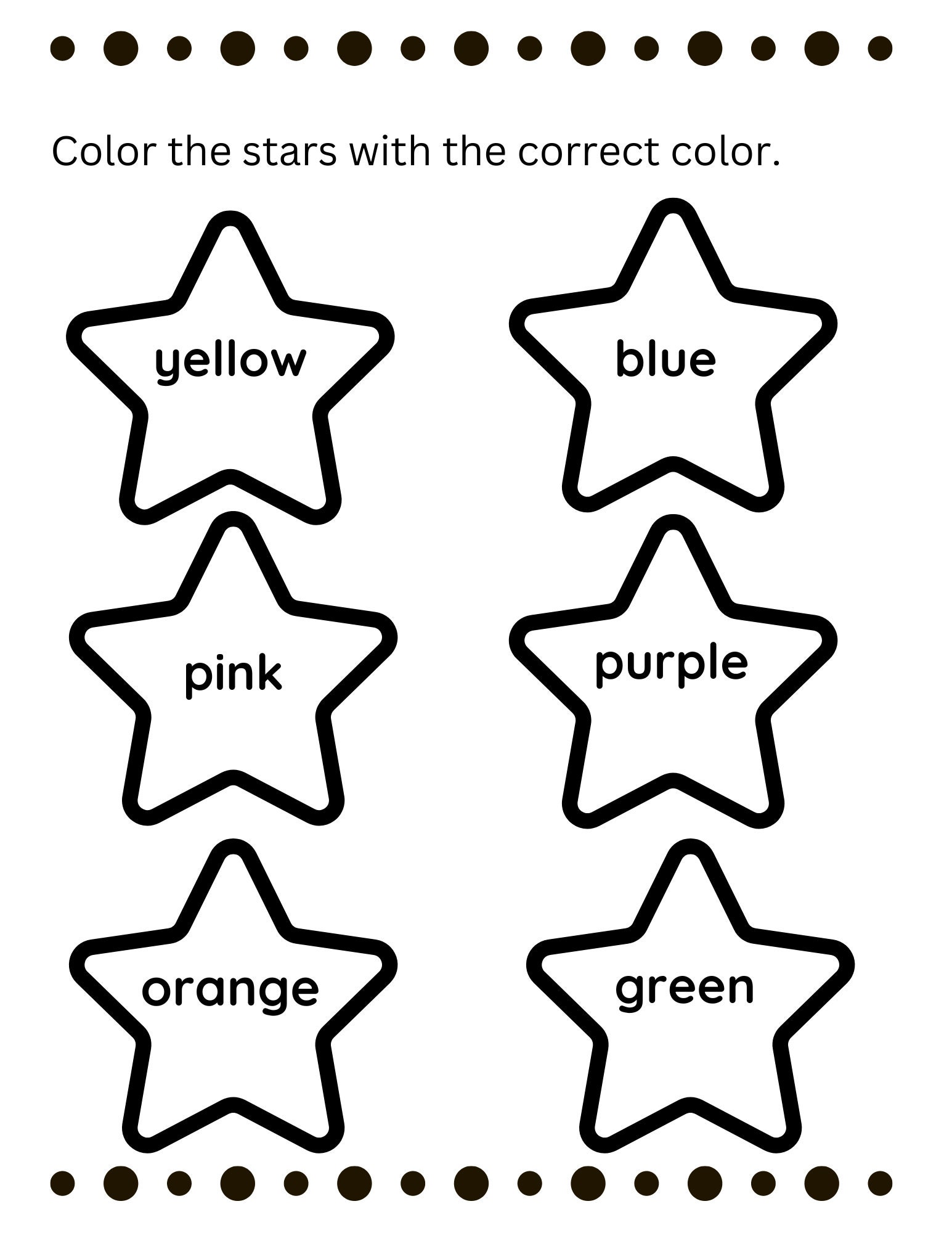 Printable Color Words Coloring Pages Read and Identify Colors Activity ...