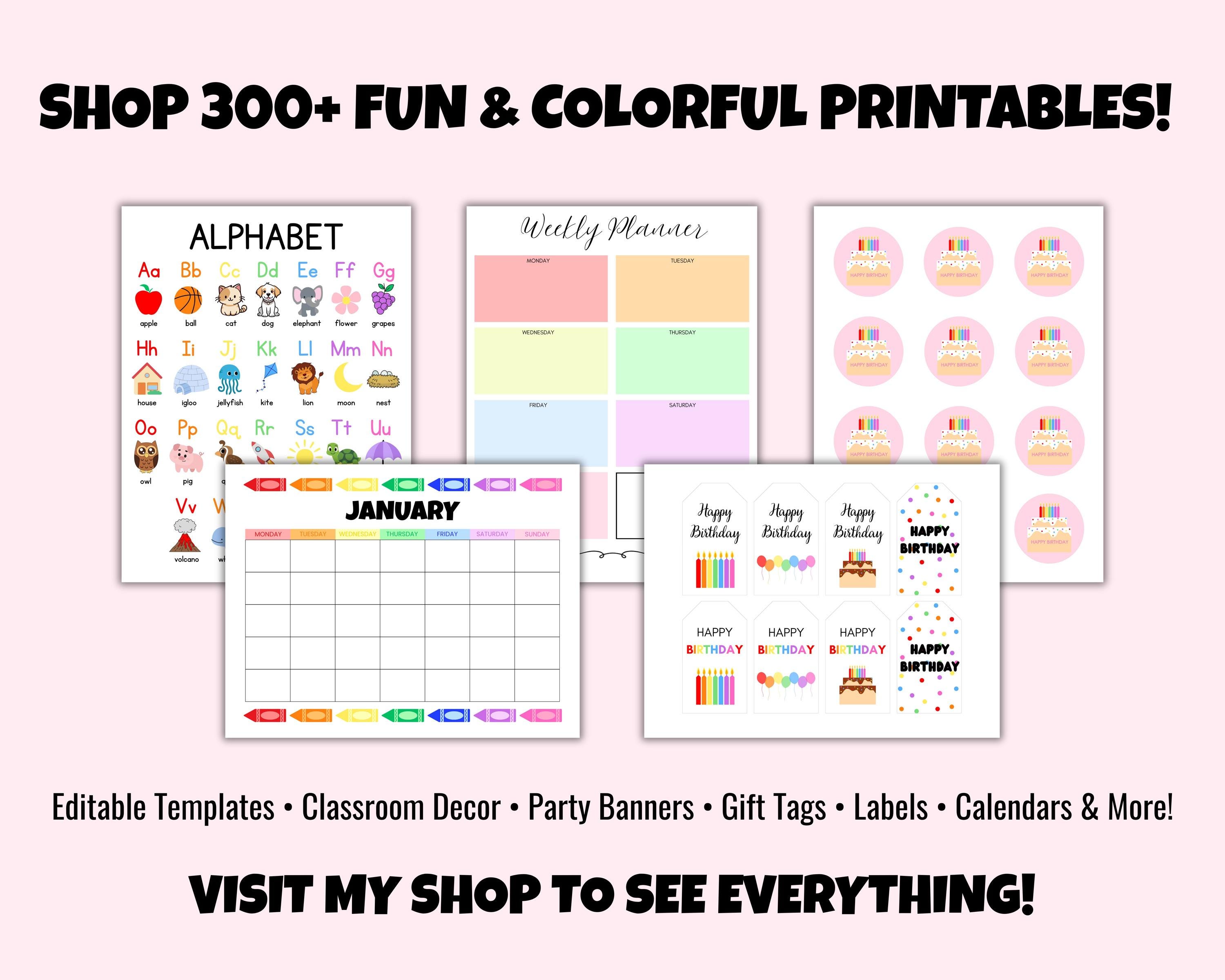Alphabet Flashcards - Printable PDF & Fully Editable Canva Template ...