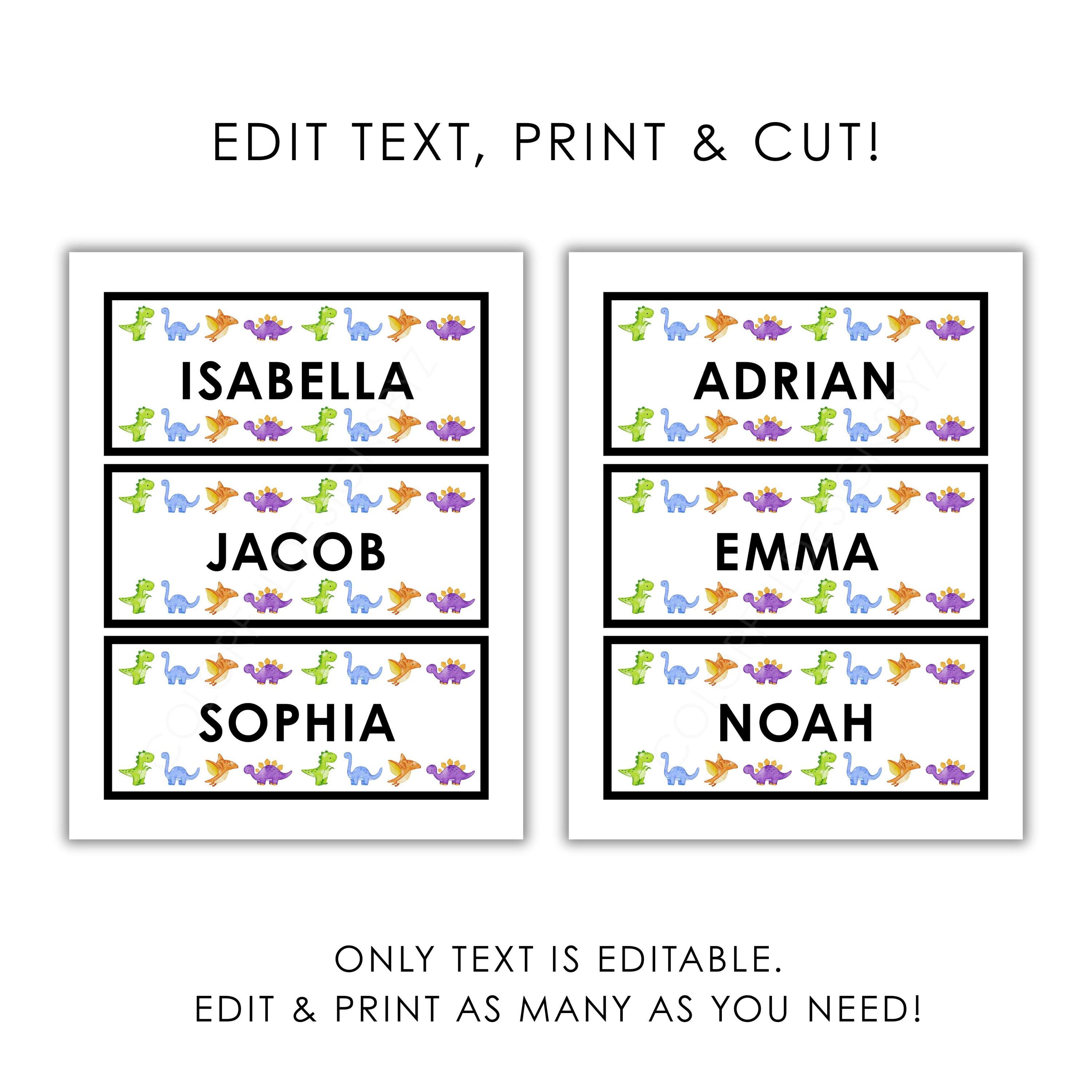 Editable Classroom Labels Printable | Dinosaur Theme | 3 Sizes - Etsy ...