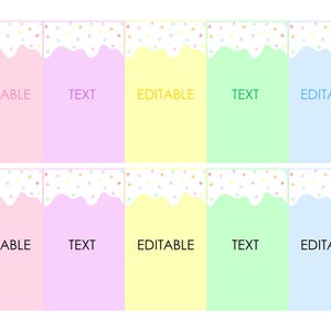 Bewerkbare pastelkleurige infuuslabels - afdrukbare cadeaukaartjes - DIY-bedankkaartjes - PPTX direct downloaden