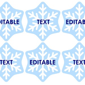 Printable Snowflake Tags | Editable Winter Labels | Classroom Name Tags | Winter Decor | DIY Snowflake Crafts | PowerPoint Instant Download