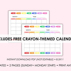 Days Crayons Cards Printable | Colorful Days of the Week Classroom ...