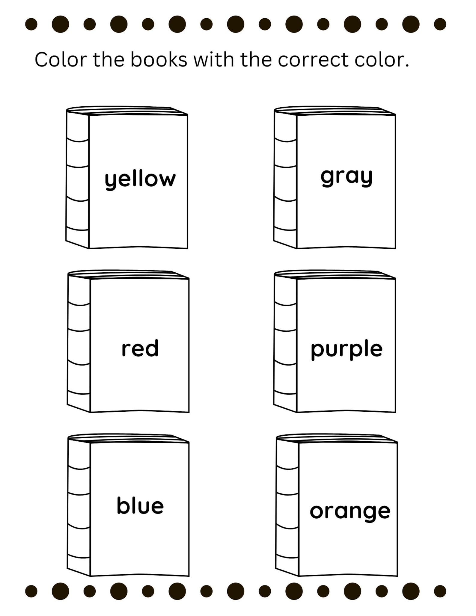 Printable Color Words Coloring Pages Read and Identify Colors Activity ...