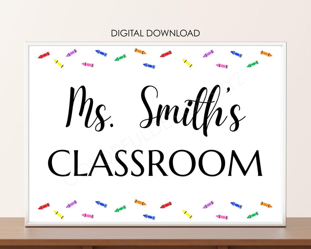 Editable Teacher Name Sign Canva Template | 8.5x11 & 8x10 Classroom ...