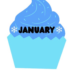 Verjaardag bord cupcakes afdrukbaar | Kleurrijke verjaardagsdisplay voor in de klas | Prikborddecoratie | Pdf van 8,5 x 11 inch direct downloaden