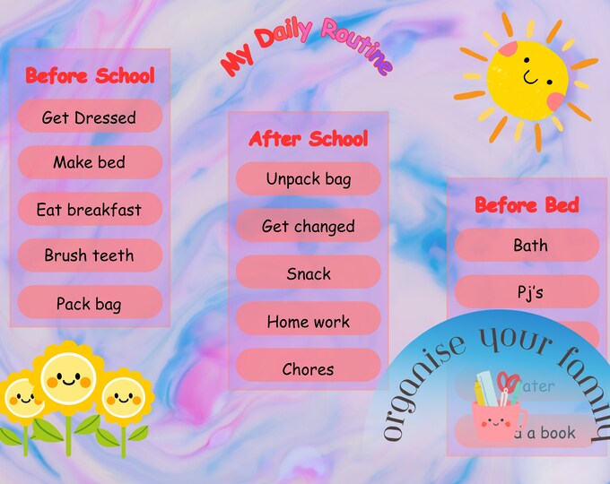 Kids Daily Routine, Routine Chart, My Daily Routine, Before School ...