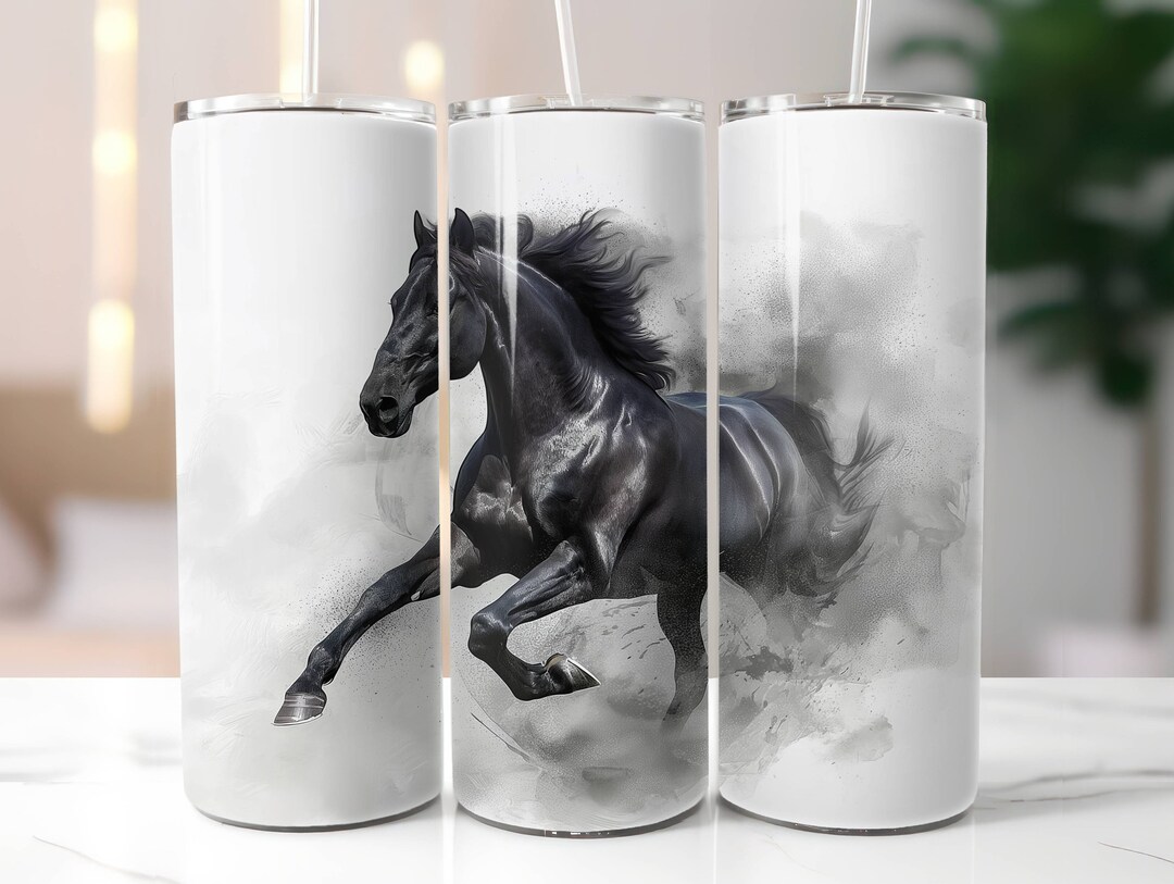 Dark Horse 20oz Skinny Tumbler Wrap Straight & Tapered Horse Tumbler ...