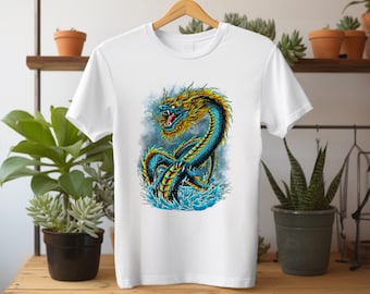 Chinese Water Dragon T-Shirt, Dragon Zodiac Shirt, Chinese Emperor Dragon of the Ocean Sweatshirt, Chinese Water Dragon Hoodie, All Unisex