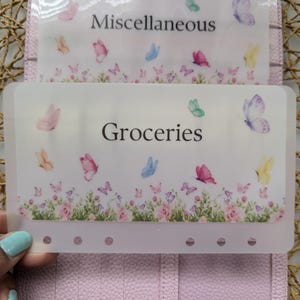 Butterfly Garden Laminate Cash Envelopes A6/A7