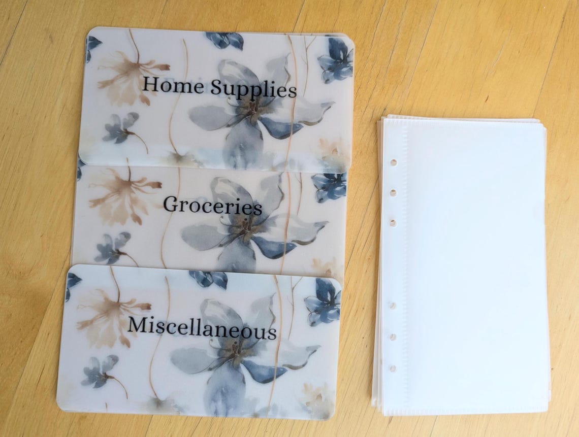 A6 Bundle Envelope Inserts – Laminated | Cash Envelope System | Sinking ...