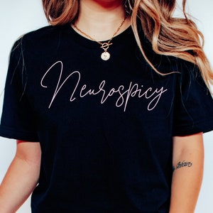 Neurospicy Shirt, Neurodivergent Autistic ADHD Tshirt, Funny Mental Health Unisex Short Sleeve Tee, Ironic Tee