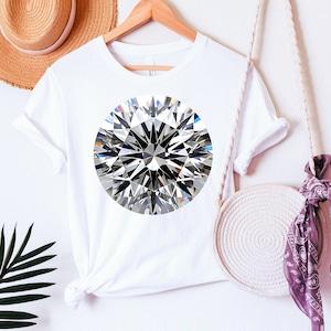 Diamond Shirt, Jeweler&#39;s Diamond Tshirt, Brilliant Diamond Tee, Jewelry Lover Unisex Short Sleeve Tee