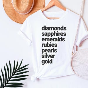 Jeweler&#39;s Shirt, Diamonds Gold Tshirt, Jewelry Lover bling Unisex Short Sleeve Tee