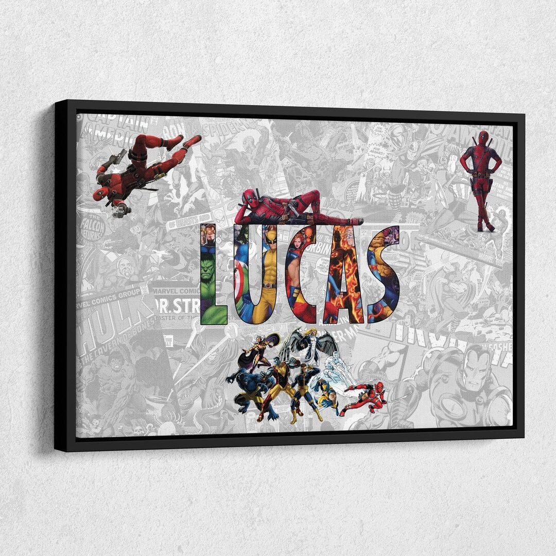 Deadpool, Personalized Name, Superhero Custom Characters , Marvel ...