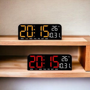 Digital LED Alarm Clock Bedside Clock Table Clock Home Decoration Table Alarm Wall Clock Luminous Alarm Night Clock Temperature Clock