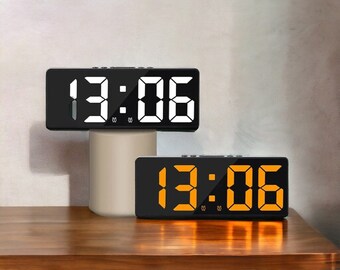 Grande orologio da parete digitale a LED, sveglia, orologio da comodino, orologio da tavolo, decorazione domestica, regalo per la casa, sveglia da tavolo, orologio elettronico, display portatile