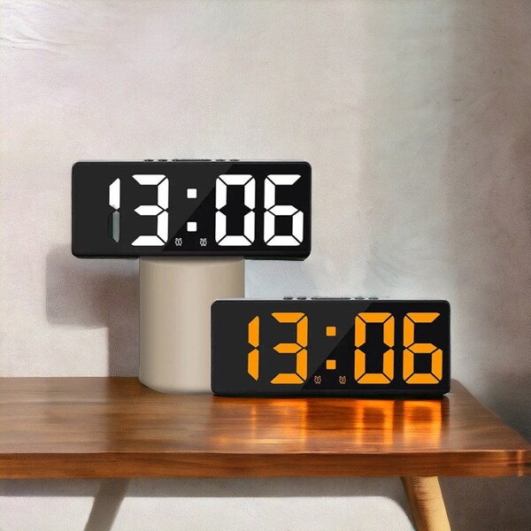 Large Digital LED Wall Clock Alarm Clock Bedside Clock Table Clock Home Decoration Home Gift Table Alarm Electronic Clock Display Portable