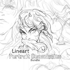 Lineart Portrait Art Commission - Fanart | Dnd | Fantasy character | Oc