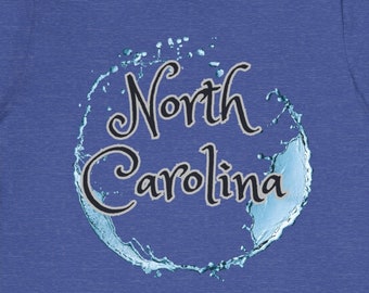 Carolina del Norte, camiseta de manga corta, amante de Carolina del Norte, nativo de Carolina del Norte, montañas de Carolina del Norte, Piamonte, país alto, país bajo, camisa de fin de semana, paseos en bote