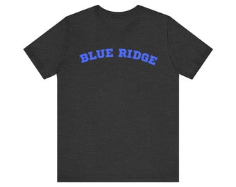 Blue Ridge, mountains, North Carolina, western NC, Unisex Short Sleeve Tee, gift for mountain lover, hiking, camping, adventure, travel