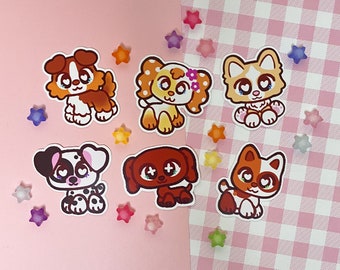 2" Glossy Dog Stickers