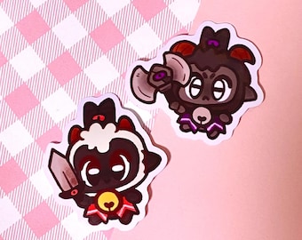 Cult of the Lamb Stickers: The Lamb and The Goat Unholy Aliance