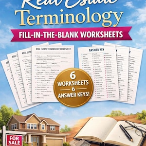 Pass Real Estate Exam | Fill-in-the-Blank Terminology Exam Prep | Real Estate Vocabulary