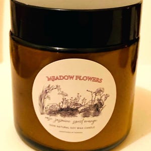 Rose Oil Meadow Flower Essential Oil Soy Wax Candle