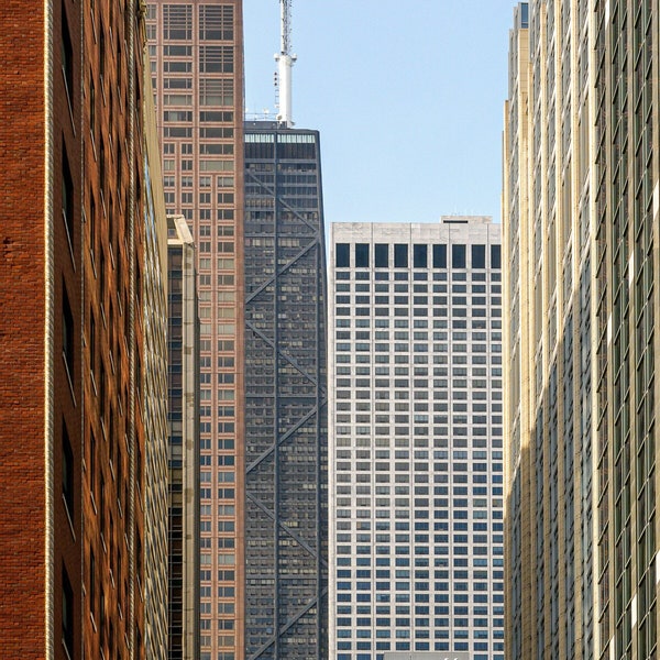 Photo print of Downtown Chicago Architecture and John Hancock Tower