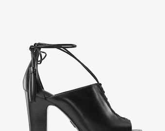 MICHAEL KORS COLLECTION-Sylvan Gladiator Sandals-Black Leather-Size 39/8.5-New