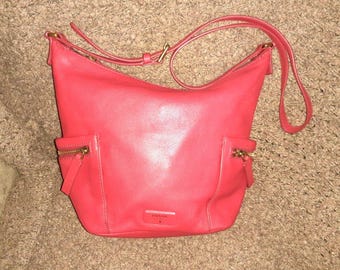 FOSSIL EMERSON Hobo-Red Pebbled Leather-NWT