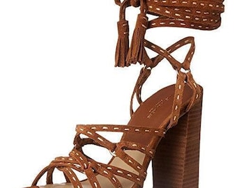 MICHAEL KORS COLLECTION-Rowan-Luggage-Sport Suede Sandal-Size 7.5-New!
