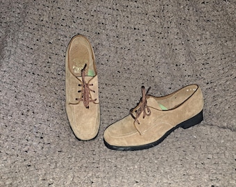 Hush Puppies Shoes - Mens Size 7.5 M - Vintage 1990's - Olive