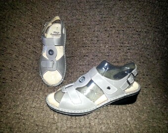 FINN COMFORT-Adana-Taupe/Grey/Beige Pebbled Leather-Uk Size 5D-7 US-New